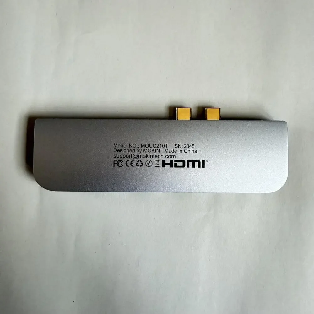 MOKiN MOUC2101 Silver USB-C Docking Station HDMI USB3 SD Ethernet MacBook Pro